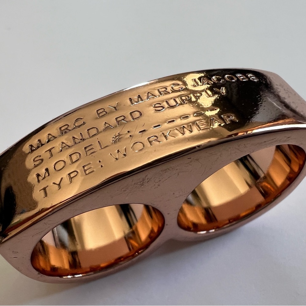 Marc Jacobs Standard Supply- double ring - rose gold size small